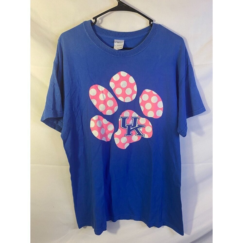 Women’s Pink Blue University Kentucky UK T-shirt Shirt College Large L Wildcats